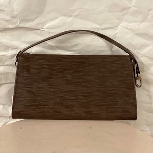 Chocolate Louis Vuitton Epi Leather Pochette